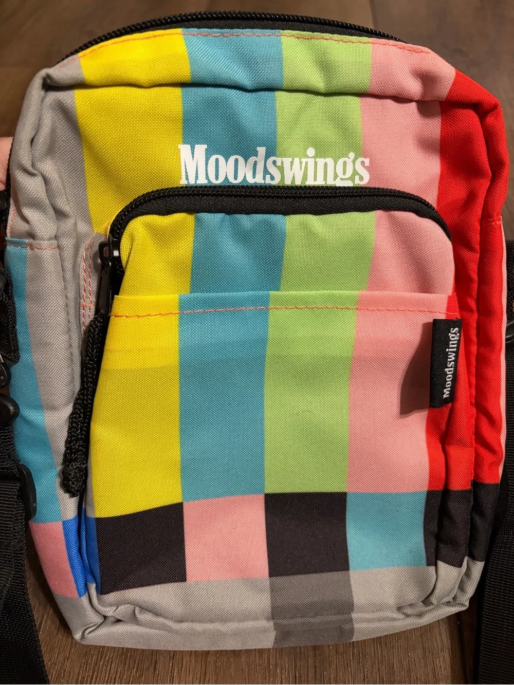 Moodswings TV Test Pattern Colorblock Crossbody Bag